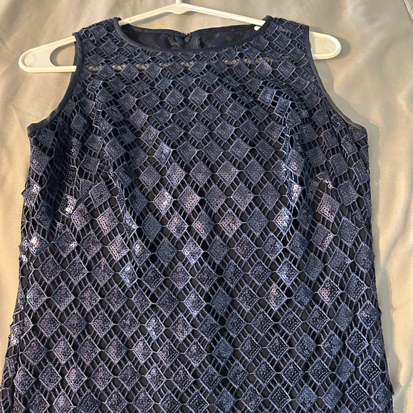 Ralph Lauren Navy Sequin Mini Dress - Picture 3 of 6